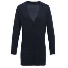 Premier Női Premier PR698 Women&#039;S Long Length Knitted Cardigan -XL, Navy női pulóver, kardigán