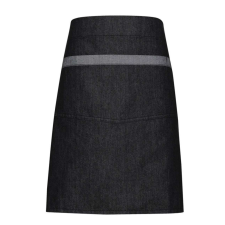 Premier PR128 középhosszú derekas kötény kontrasztos zsebszéllel Premier, Black Denim-U lakástextília