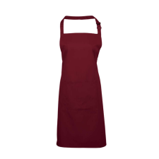 Premier PR154 COLOURS nagy zsebes hosszú kötény saját anyagú pántokkal Premier, Burgundy-U lakástextília