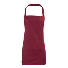 Premier PR159 COLOURS nyakba akasztható rövid kötény tablettartó zsebbel Premier, Burgundy-U lakástextília