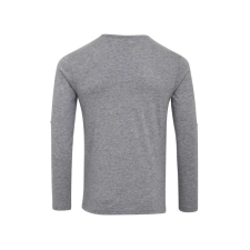 Premier PR218 férfi gombos nyakú felgombolható hosszú ujjú sztreccspóló Premier, Grey Marl-2XL férfi póló