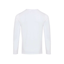 Premier PR218 férfi gombos nyakú felgombolható hosszú ujjú sztreccspóló Premier, White-M férfi póló