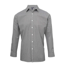 Premier PR220 MEN'S LONG SLEEVE GINGHAM COTTON MICROCHECK SHIRT L