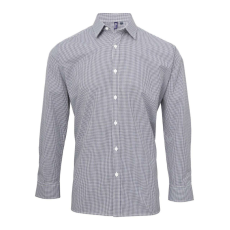 Premier PR220 MEN'S LONG SLEEVE GINGHAM COTTON MICROCHECK SHIRT L