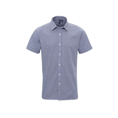 Premier PR221 MEN'S SHORT SLEEVE GINGHAM COTTON MICROCHECK SHIRT M