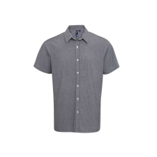 Premier PR221 MEN&#039;S SHORT SLEEVE GINGHAM COTTON MICROCHECK SHIRT XS munkaruha