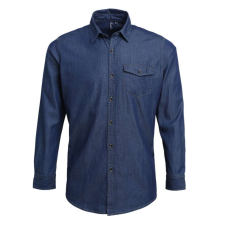Premier PR222 MEN’S JEANS STITCH DENIM SHIRT S munkaruha