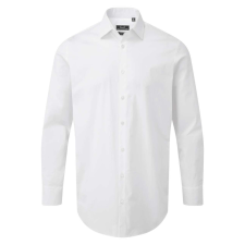 Premier PR244 MEN&#039;S STRETCH-FIT COTTON POPLIN LONG SLEEVE SHIRT 3XL munkaruha