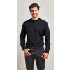 Premier PR258 BANDED COLLAR &- 039;GRANDAD&- 039; LONG SLEEVE SHIRT S
