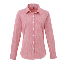 Premier PR320 WOMEN'S LONG SLEEVE GINGHAM MICROCHECK SHIRT 2XL