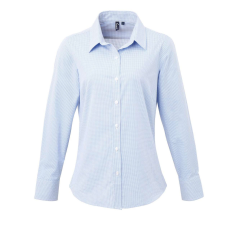 Premier PR320 WOMEN'S LONG SLEEVE GINGHAM MICROCHECK SHIRT 3XL