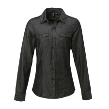 Premier PR322 WOMEN&#039;S JEANS STITCH DENIM SHIRT S munkaruha