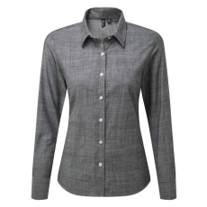 Premier PR345 WOMEN'S COTTON SLUB CHAMBRAY LONG SLEEVE SHIRT M