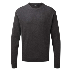 Premier PR692 finom kötésű kereknyakú férfi pulóver Premier, Charcoal-S