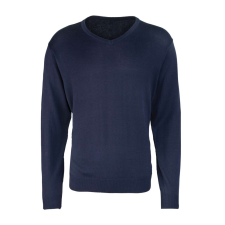 Premier PR694 V-nyakú finom kötésű férfi pulóver Premier, Navy-XL férfi pulóver, kardigán