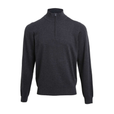 Premier PR695 férfi pulóver 1/4 cipzáras nyakkivágással Premier, Charcoal-XL férfi pulóver, kardigán