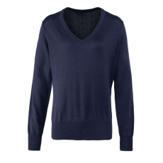 Premier PR696 V-nyakú finom kötésű Női pulóver Premier, Navy-XL