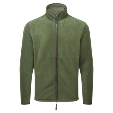 Premier PR823 ARTISAN férfi cipzáras polár pulóver Premier, Moss Green/Brown-3XL férfi pulóver, kardigán