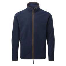 Premier PR823 ARTISAN férfi cipzáras polár pulóver Premier, Navy/Brown-2XL