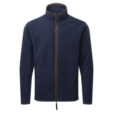 Premier PR823 ARTISAN férfi cipzáras polár pulóver Premier, Navy/Brown-M férfi pulóver, kardigán