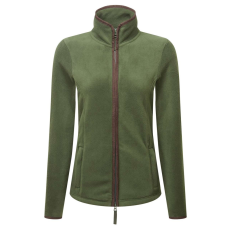 Premier PR824 ARTISAN karcsusított cipzáras Női polár pulóver Premier, Moss Green/Brown-M
