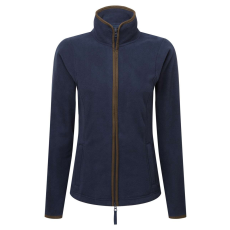 Premier PR824 ARTISAN karcsusított cipzáras Női polár pulóver Premier, Navy/Brown-S