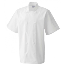 Premier Uniszex kabát Premier PR656 Short Sleeve Chef'S Jacket -2XL, White