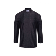 Premier Uniszex kabát Premier PR660 Chef'S Denim Jacket -S, Black Denim