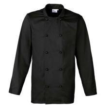 Premier Uniszex kabát Premier PR661 ‘Cuisine&#039; Long Sleeve Chef’S Jacket -2XL, Black női dzseki, kabát