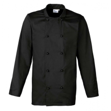 Premier Uniszex kabát Premier PR661 ‘Cuisine' Long Sleeve Chef’S Jacket -S, Black