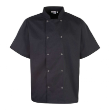 Premier Uniszex kabát Premier PR664 Chef&#039;S Short Sleeve Stud Jacket -M, Black női dzseki, kabát