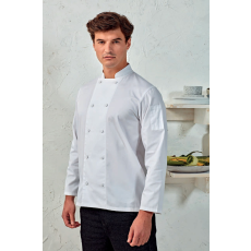 Premier Uniszex kabát Premier PR903 Chef'S Long Sleeve Coolchecker Jacket With Mesh Back panel -XL, Black