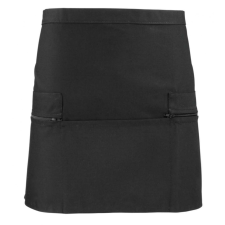 Premier Uniszex kötény Premier PR105 Zip pocket Waist Apron -Egy méret, Black női ruházati kiegészítő