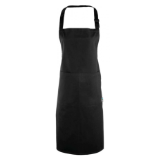 Premier Uniszex kötény Premier PR112 Fairtrade Bib Apron -Egy méret, Black
