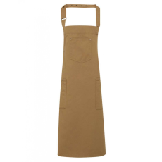 Premier Uniszex kötény Premier PR132 Chino’ Bib Apron -Egy méret, Khaki