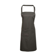Premier Uniszex kötény Premier PR154 ‘Colours’ Bib Apron With pocket -Egy méret, Dark Grey női ruházati kiegészítő
