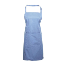 Premier Uniszex kötény Premier PR154 ‘Colours’ Bib Apron With pocket -Egy méret, Mid Blue női ruházati kiegészítő