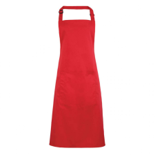 Premier Uniszex kötény Premier PR154 ‘Colours’ Bib Apron With pocket -Egy méret, Strawberry Red női ruházati kiegészítő