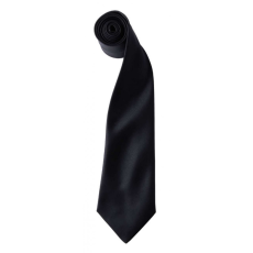 Premier Uniszex Premier PR750 Colours Collection' Satin Tie -Egy méret, Black