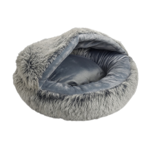  Prémium bunda-bújó kuckó – sötétszürke szállítóbox, fekhely kutyáknak