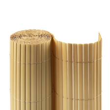 Premium_D Belátásgátló műnád 140x1000 cm bambusz színben kerítés takaró tekercs szélfogó PVC redőny