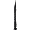  Prémium dildó - hegyes, csavart alakú, 65 cm fekete