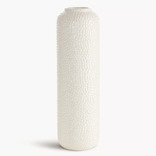  Prémium fehér dekorváza – modern texturált felülettel 15x49cm dekoráció