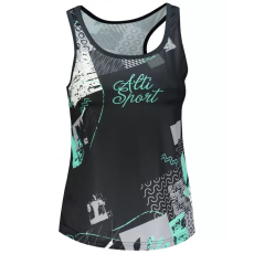  Prémium funkcionális női felső ALTISPORT VOJ/ALW009TIL01 FEKETE/TÜRKIZ méret: XXXL