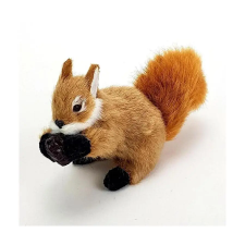  Prémium mókus makkal, szőrmés. Mérete: 14x9x5 cm játékfigura