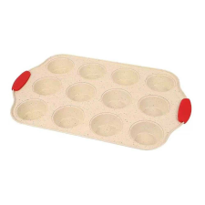  Prémium muffin sütőforma szilikon fogóval, 12 részes sütés és főzés