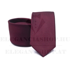  Prémium selyem nyakkendő - Bordó aprómintás