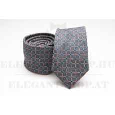  Prémium slim nyakkendő - Kékesszürke kockás