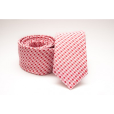  Prémium slim nyakkendő -   Rózsaszín mintás