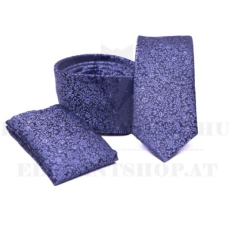  Prémium slim nyakkendő szett - Kék virágos